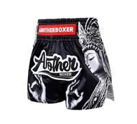 LDOZ MMA Muay Thai Shorts BJJ Boxing Cross Training Fight Wear con cordón para Adultos y niños(Black,M)