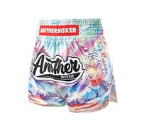 LDOZ MMA Muay Thai Shorts BJJ Boxing Cross Training Fight Wear con cordón para Adultos y niños(Purple,XXX-Large)