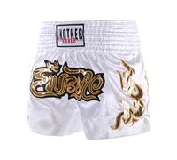 LDOZ Pantalones Cortos MMA Muay Thai BJJ Boxeo Artes Marciales Kickboxing Pantalones Cortos de Entrenamiento para Adultos y niños(White,XL)