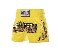 LDOZ Pantalones Cortos MMA Muay Thai BJJ Boxeo Artes Marciales Kickboxing Pantalones Cortos de Entrenamiento para Adultos y niños(Yellow,S)