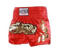 LDOZ Pantalones Cortos MMA Muay Thai BJJ Boxeo Artes Marciales Kickboxing Pantalones Cortos de Entrenamiento para Adultos y niños(Red,L)