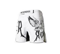 LDOZ Pantalones Cortos MMA Muay Thai BJJ Boxeo Cross Training Fight Shorts con cordón para Adultos y niños(White,XL)