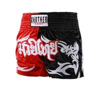 LDOZ Pantalones Cortos Muay Thai MMA Cross Training BJJ Boxing Fight Wear con cordón para Adultos y niños(Red,XL)