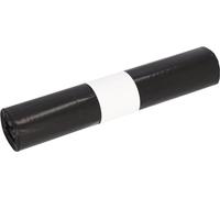 LDPE - Bolsas de basura (30 unidades/rollo, 260 + 240 x 640 mm, 25 My, color negro, 30 litros, bolsas de basura, saco de basura, bolsas de basura, bolsas de basura Saco