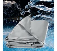 LDQBF Lona de Reforzada, 1x3m 520g/m² PVC Tela Lona Cubretodo para Leña, Muebles de Jardín, Automóviles, Piscinas, Barcas, Cámping, Protectora Impermeable y Antidesgarro Gris