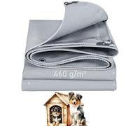 LDQBF Lona Impermeable,3x14.5m 460g/m² PVC Carpa para toldo en Exterior Resistente Repuesto para toldo Lona Sin Estructura Gris