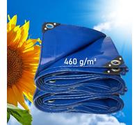 LDQBF Lona Protección,2.5x20m 460g/m² PVC Impermeable Espesor Lona de Impermeable de con Ojales,Multiusos Toldo,para Muebles,Piscina,Coche,Jardín Azúl