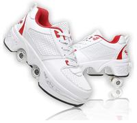 LDRFSE Zapatos con Ruedas, Patines de Ruedas, Zapatos de Skate, Zapatos para niños, con Ruedas, Zapatos de Patinaje, Zapatos Deportivos, Zapatillas de Correr con Ruedas para niñas, 36 EU