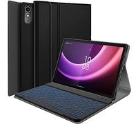 LDSOYIA Funda con teclado retroiluminado, Bluetooth, para Lenovo Tab P11 de 2ª generación de 11.5 pulgadas (TB350FU/TB350XU), 7 colores, desmontable, resistente al agua, funda protectora con 78 teclas