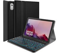 LDSOYIA Funda de teclado retroiluminada para Lenovo Tab M9 de 9 pulgadas 2023 (modelo: TB-310FU/TB-310XU), 7 colores retroiluminados, funda protectora desmontable para teclado inalámbrico para Lenovo