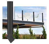 LDTTYRC Barandilla de Vidrio de Acero Inoxidable, Sistema de barandilla de Vidrio para escaleras de Pasillo Interior, pasamanos para Balcones/escalones Exteriores de Villas, Color Gris, 100 cm/39,4