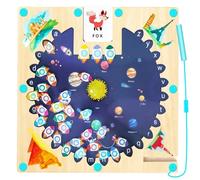 LDUMODUW Montessori Juguete a Partir de 2,3,4,5 años, para niñas, niños, Cohete, Juego magnético, Laberinto, Juguete de Madera, 26 Letras, Juguetes para niños, Colores educativos, Regalo para Navidad