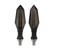 LDUTIU Indicadores Lámpara De Giro LED para Motocicleta Luces Indicadoras Intermitentes Que Fluyen Luz Marcha para(2 X Amber Blue)
