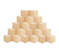 LDXDRU 24 dados de madera grandes, 5 x 5 x 5 cm, dados de madera, en blanco, para manualidades, rompecabezas de decoración, bloques de madera natural, para manualidades, rompecabezas