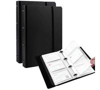 LDXDRU 2pcs Visitenkarten Ringbuch Visitenkartenmappe 720 Karten Sammelkarten Album Sammelalbum Seitliches Ladedesign für Büro Visitenkartenbuch Photocard