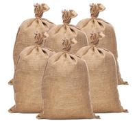 LDXDRU Juego de 6 bolsas de yute para plantas grandes, 60 x 100 cm, saco de yute, saco de yute grande, protección para plantas, invierno, resistente, saco de patatas, protección contra heladas, sacos