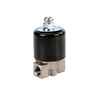 LDXMJZOT Válvula solenoide de Acero Inoxidable de 1/4 de Pulgada, 24 V, 110 V, 220 V, 12 V, acción Directa, Normalmente Cerrada, 1 Unidad(G-12vdc-normally Open,1/4inch)