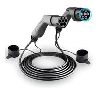 LDY Cable de carga tipo 2, 11 kW, 20 metros, cable extralargo para coche eléctrico, modo 3/16 A/3 fases, cable de carga para coche eléctrico tipo 2 a tipo 2