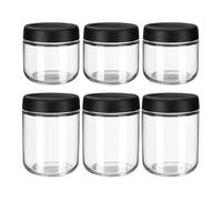 LDYOEN 6 Pack Tarros de Cristal Con Tapa Hermética, 3x300ml&3x480ml Tarros de Avena Nocturna con Tapa, Tarros de Vidrio con Tapas, Bote Cristal Hermetico para Yogur, Batido, Avena, Mermelada, Especias