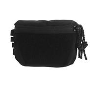 LDZDGD Bolsa Trasera para Casco Táctico, Fijación de Gancho y Bucle, Doble Cremallera, Organizador de Nailon para Batería/Contrapeso, para Jugadores de Airsoft y Juego Nocturno(Black)