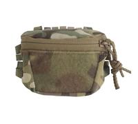 LDZDGD Bolsa Trasera para Casco Táctico, Fijación de Gancho y Bucle, Doble Cremallera, Organizador de Nailon para Batería/Contrapeso, para Jugadores de Airsoft y Juego Nocturno(Camo)