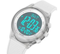 LDZDGD Reloj Digital para Hombre, Reloj Deportivo con Cronómetro, Alarma, Fecha, Luz de Fondo, Resistente al Agua 50M, Estilo Casual para Exterior(Gray)