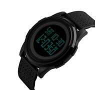 LDZDGD Reloj Digital Unisex Impermeable 50M, Resistente a Golpes, Reloj Deportivo de Exterior con Cronómetro, Alarma, Luz de Fondo, Hora Dual, Ideal para Escuela, Viajes, Deporte y Uso Diario(Black)