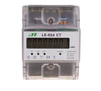 LE-02D-CT contador digital, montaje para carril DIN trifásico, LCD de 4 hilos