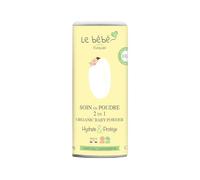 Le Bébé Français - Cuidado en polvo orgánico 2 en 1 - Sin talco - Change Pliegues Baño lácteo, Natural hidrata y protege - Alternativa vegetal sin talco de avena coloidal y almidón de arroz - Piel