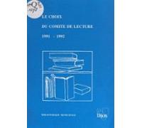 Le Choix Du Comité De Lecture : 1991-1992 (ebook)
