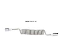 Le Coil,Manguera de Ducha con Resorte Blanco,Manguera de Ducha Blanca,Manguera Telescópica Flexible,Adaptador de Tubería de Púas Manguera de Ducha Flexible con Resorte de Abs para (Gris)