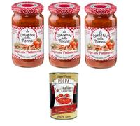 Le Conserve della Nonna- Sugo alla Puttanesca - Salsa 3 x 190 g + Polpa italiana Gourmet 400 g