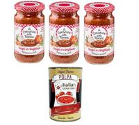 Le Conserve della Nonna - Sugo Ragù di Cinghiale Salsa ragú de jabalí (3 x 190 g + polpa italiana gourmet 400 g)