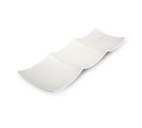 Le coq Bandeja 3 Compartimentos Cassiopea Porcelana Alumina 6 Unidades 29x9.5 cm
