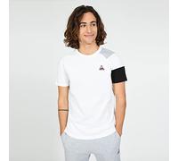 Le Coq Sportif Camiseta Bat tee SS No 1 M para Adulto/Unisex, N.O.White/G.Chiné.Clair/Black, L