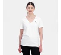 Le Coq Sportif Camiseta ESS tee SS Col V No 1 W para Mujer, New Optical White, L