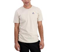 Le COQ Sportif ESS tee SS N°1 - Camiseta de Manga Corta (100% algodón, 140 g, Corte clásico), diseño de Logotipo con Estampado de Tinta Hinchable, Color Beige