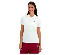 Le COQ Sportif Heritage SP Polo SS N°1 W - Polo para Mujer de poliéster de algodón y Manga Corta - Corte clásico Deportivo - Talla S - Color Crudo Marshmallow