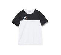 Le Coq Sportif N°3 Maillot Match Enfant MC Optical Whit Camiseta, Mujer, Optical White/Black, 6A