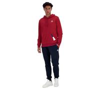 Le Coq Sportif TRI SP Hoody N°1 - Sudadera con capucha para hombre, ropa deportiva de moda urbana, material de algodón poliéster suave transpirable, talla XL, color rojo