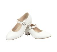 LE CÔTÉ CHIC | Zapatos Blancos de Baile Flamenco para Niña y Mujer de Iniciación | Talla 24-42 (Sistema Tallas Calzado EU, Niño (0-5 años), Mujer, Números, Mediano, 29)