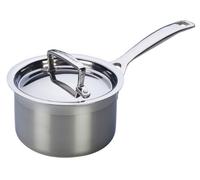 Le Creuset 3Ply - Cazo multicapas con Tapa, 14 centímetros, Color Plateado
