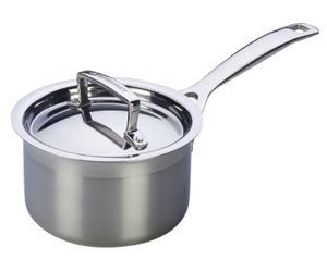 Le Creuset 3Ply - Cazo multicapas con Tapa, 14 centímetros, Color Plateado