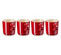 LE CREUSET 69113357370031 - Juego de 4 vasos (350 ml), color rojo