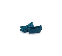 Le Creuset Agarradores, Set de 2, Silicona, Adaptable, Resistente al calor hasta 250 grados Celsius, Deep Teal, 93010300642000