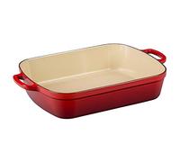 Le Creuset Bandeja asadora de hierro fundido, 37 cm, 6, 6 L, Todas las fuentes de calor incluso Inducción, Cereza, 20184370602422