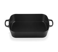 Le Creuset Bandeja asadora de hierro fundido, 37 cm, 6, 6 L, Todas las fuentes de calor incluso Inducción, Negro Mate, 20184370000422