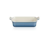 Le Creuset Bandeja rectangular Heritage de cerámica de gres, 26 cm, 2.4 L, Chambray, 71102264340001