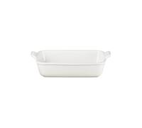 Le Creuset Bandeja rectangular Heritage de cerámica de gres, 26 cm, 2.4 L, Meringue, 71102267160001