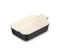 Le Creuset Bandeja rectangular Heritage de cerámica de gres, 26 cm, 2.4 L, Negro Onyx, 71102261400001